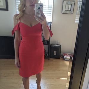 Abercrombie and Fitch Red Strap Off Shoulder Sleeve Bandage Dress Size 00